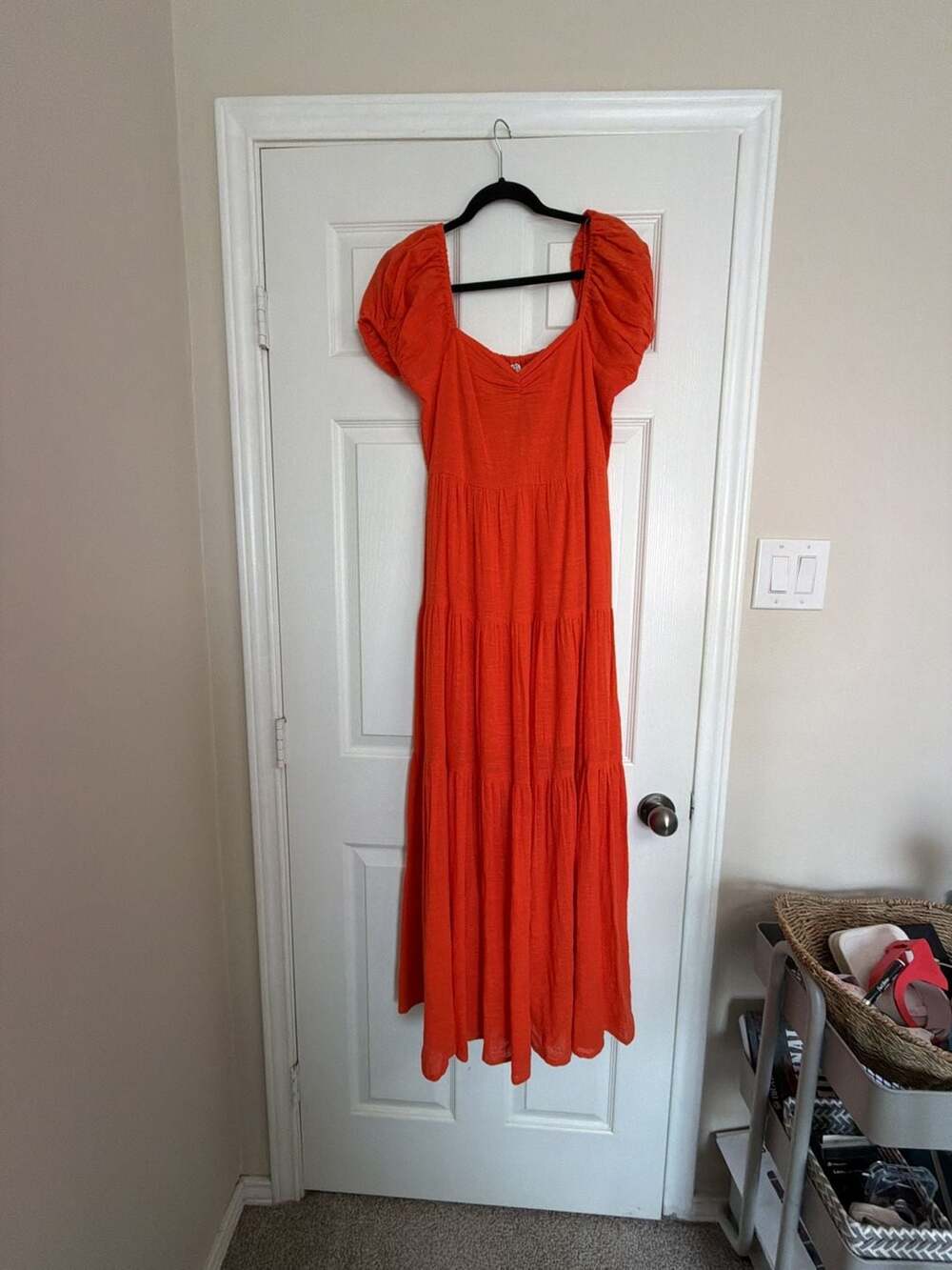 Patrons of Peace Cezanne Puff-Sleeve Tiered Maxi Dress
